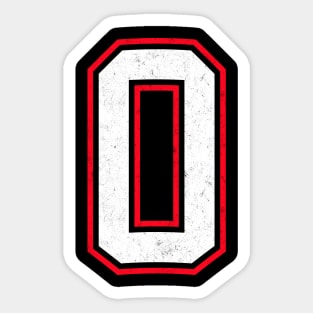 Number Zero 0 Sticker